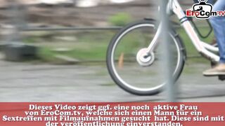 Petite german bitch make a real point of view Date on street and pounded inside outdoor