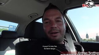 Slim german blonde bitch pick up inside outside for real pounded date