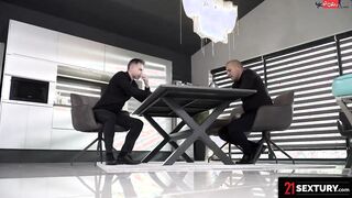 21Sextury Jessy Jey Swallows LONG Oral Cumshot Load After Being Double-Nailed At