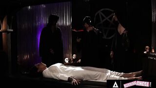 Possessed Hoe Getting Gangbanged Hard during Exorcism at Halloween