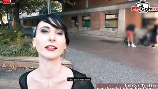 german thin 18yo 19 year old pick up into outside
