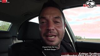 German BBW Skank fucks outdoors during the sex date