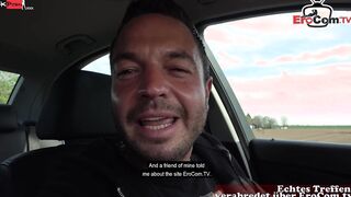 German BBW Skank fucks outdoors during the sex date
