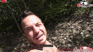 German BBW Skank fucks outdoors during the sex date