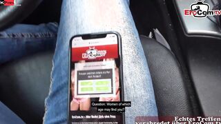 German BBW Skank fucks outdoors during the sex date