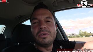 German BBW Skank fucks outdoors during the sex date
