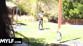 Milfty - Lucky Latino Next Door Helps Huge Melons Mom With Her Yard Work And Getting Rewarded With Bj