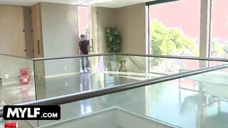 MYLF - Crazy Hot Mom And Step Daughter Stunned On The Size Of Her Stepsons Thick Dick