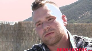 Redhead bitch and her boyfriend have interracial bi threesome