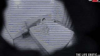 Spy on this cute 19 yo as she getting naked and masturbates eagerly