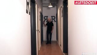 HORNYHOSTEL - Long Boobed Blonde Lya Missy Sneaky Pounded with bbcs