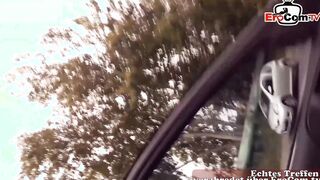 Adorable shy Schoolgirl barely legal try outside date with german pick up bro