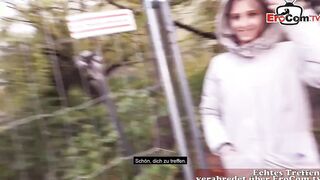 Adorable shy Schoolgirl barely legal try outside date with german pick up bro