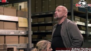 Dude fucks the big boobed blonde Older inside Nylons at work