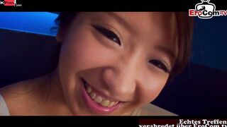 Petite 19 year old years older asia young woman hooker with hairy snatch getting cummed from client