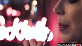 BLACKEDRAW Slender cute Blonde rides huge african cock like a professional