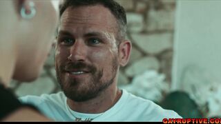 Cyrus Starks bouncing on Jake Jaxx dick