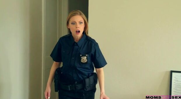 Britney Amber is a hard-nosed cop who doesn't take shit from anyone, including her stepson, Ricky Spanish. She getting her