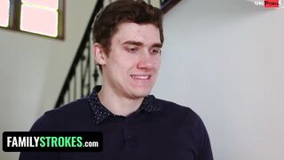 FamilyStrokes - Lucky Stud Bangs His Big Jugs Stepmom And