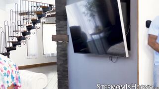Hot busty MILF Syren De Mer sucks and rides BBC monster