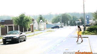 Ravishing nubile ends up with creampie after being railed