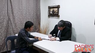 Naughty Daddy invites Asian butt muncher Alex home to play