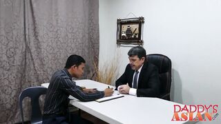Naughty Daddy invites Asian butt muncher Alex home to play