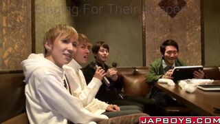 Asian homosexuals at karaoke turn to anal foursome