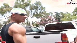 Blonde Milf with long titties picked up at the street