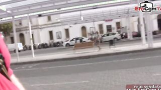 Thin french blonde 19 year old pick up at Bus station for Sex