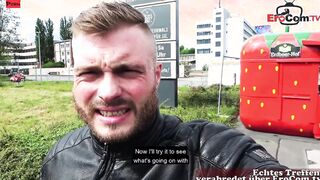 German goth slender older cougar pick up for Sex date POV