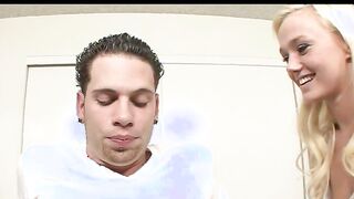 Molly Rae Has No Problem Riding On A Stiff Penis Until He Unloads On Her