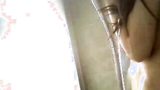 spying on stepmother's morning shower