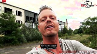 German fitness blonde bitch meet and pounded inside outdoor