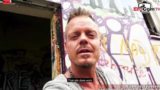 German fitness blonde bitch meet and pounded inside outdoor