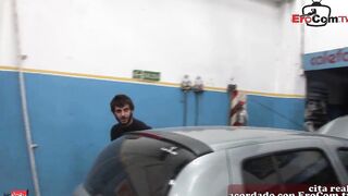spanish latina amateur milf fucked inside garage