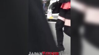 Japanese chicks have no idea they are being filmed in store