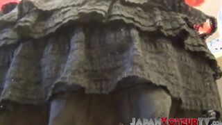 Japanese chicks have no idea they are being filmed in store