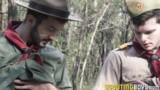 Bearded Barrett fucks Ethan after jerking off with him