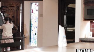 Black stepdad fucked petite stepdaughter