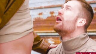 Hot studs Clark Delgaty and Olivier Robert fuck outdoor