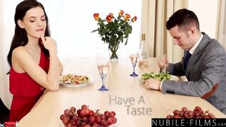 Slender Dark Haired Anie Darling Loves Riding BFs Gigantic Cock -