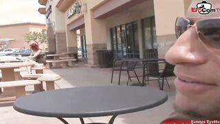 Red haired skank with natural melons pick up at the street