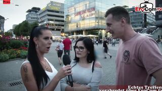 Real street pick up for a German sex Casting