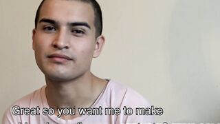 Turned gay latino blows dick before POV bareback and facial