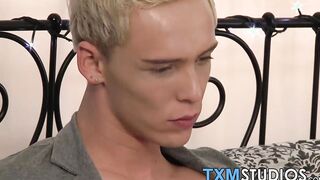 Kris posing for cameras before jerking and loading fresh cum
