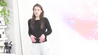 hot brunette gets personal advice in casting session