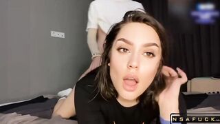 Hot Student gives Blowjob and Rides Cock