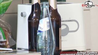 German grandma got rough plowed inside kitchen from step son