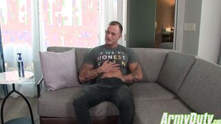 Zack does some vigorous work on his big and hard dick
